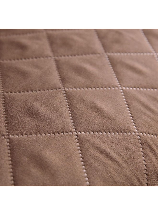 1/2/3 Seater Sofa Cover Quilted Anti-wear Anti-Slip Couch Recliner Furniture Protector (Color : Coffee, Size : 3 Seater) - Image 4